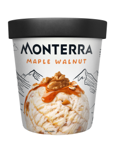 Мороженое пломбир Monterra Кленовый сироп и грецкий орех, 298г