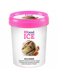Мороженое Brandice Пралине сливочное ваниль-орех пекан-пралине, 500г