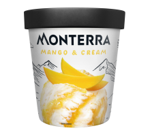 Мороженое пломбир Monterra Манго и сливки, 281г