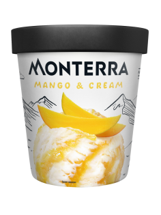 Мороженое пломбир Monterra Манго и сливки, 281г