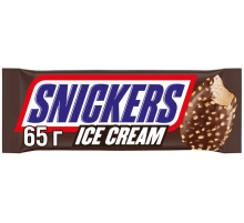 Мороженое молочное Snickers с карамелью и арахисом эскимо, 65г