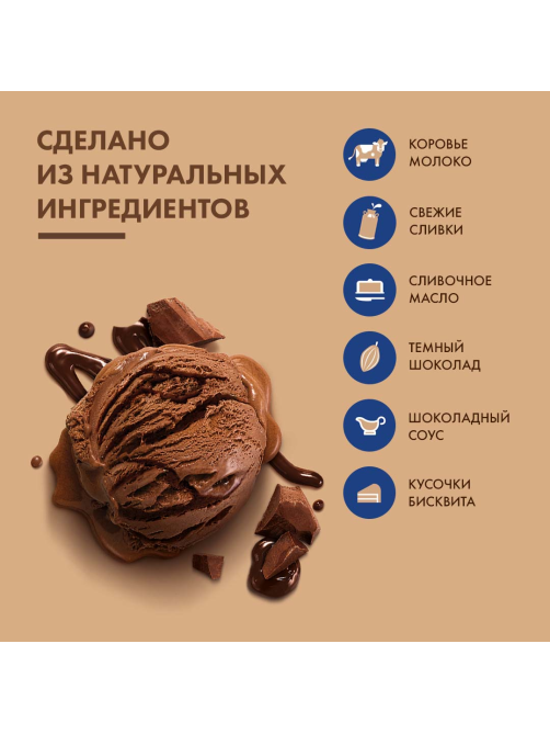 Мороженое сливочное 48 копеек Шоколадная Прага, 432г