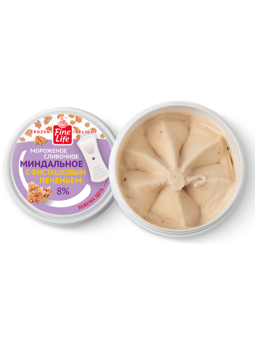 Fine Life Мороженое миндаль-фисташковое печенье, 75г