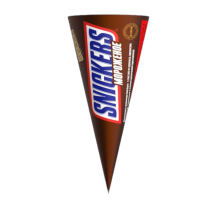 Мороженое молочное Snickers с пастой из арахиса в вафельном рожке 6%, 69г
