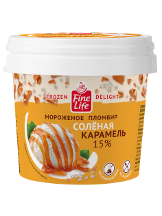 Fine Life Мороженое пломбир соленая карамель, 75г