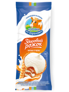 Мороженое пломбир Коровка из Кореновки вареная сгущенка, 100г