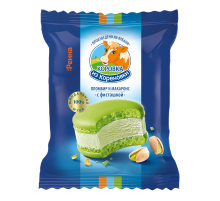 Мороженое пломбир Коровка из Кореновки Макаронс фисташковое, 70г