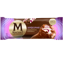Мороженое сливочное Магнат эскимо Эйфория маскарпоне и голубика, 65г