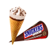 Мороженое молочное Snickers с пастой из арахиса в вафельном рожке 6%, 69г