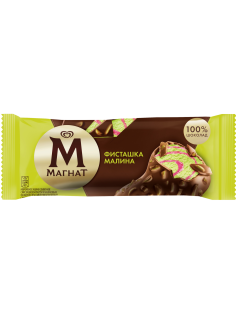 Мороженое сливочное Магнат Фисташка и малина эскимо, 70г