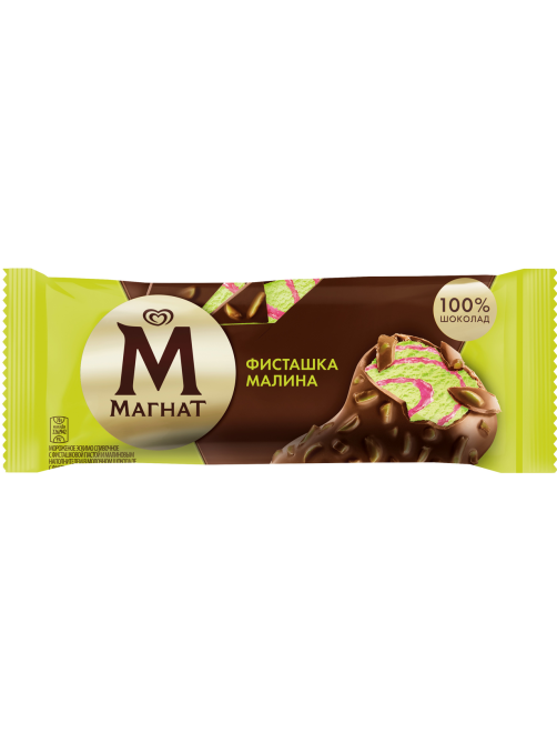 Мороженое сливочное Магнат Фисташка и малина эскимо, 70г