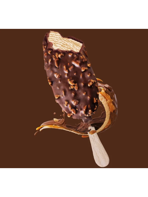 Мороженое молочное Snickers с карамелью и арахисом эскимо, 65г