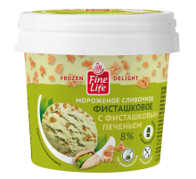 Fine Life Мороженое фисташка-фисташковое печенье, 75г
