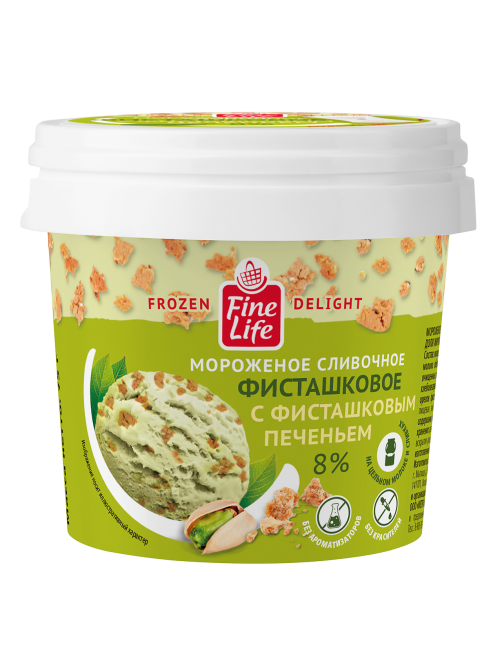 Fine Life Мороженое фисташка-фисташковое печенье, 75г