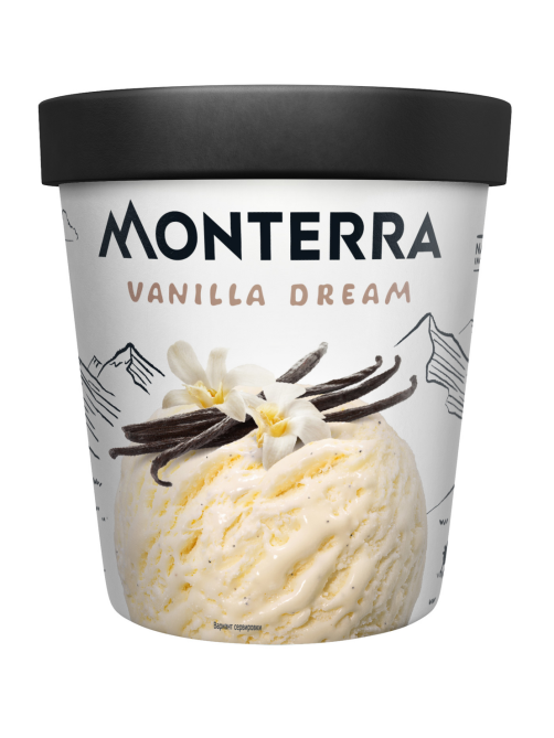 Мороженое пломбир Monterra Ванильное, 252г