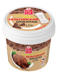 Fine Life Мороженое пломбир бельгийский шоколад, 75г