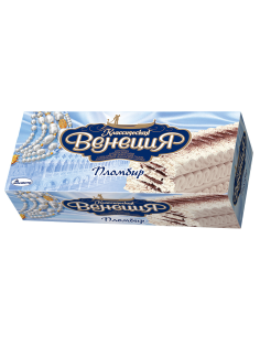 Мороженое пломбир Талосто Классическая Венеция Ванильное с прослойками шоколадной глазури, 450г