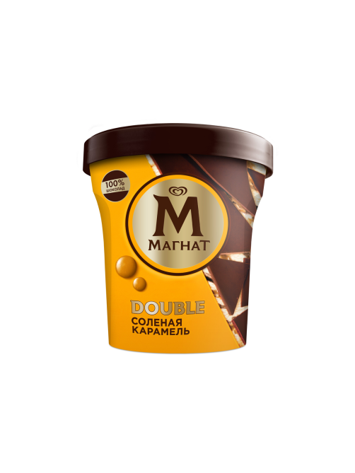 Мороженое сливочное Магнат Double Соленая карамель с кусочками шоколада, 310г