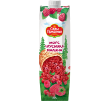 Морс Сады Придонья брусника и малина, 1л