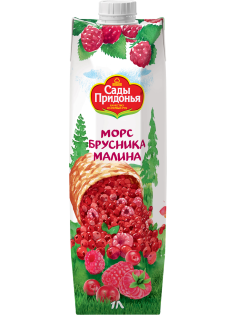 Морс Сады Придонья брусника и малина, 1л