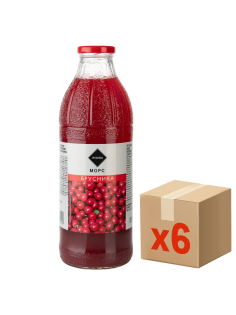 RIOBA Морс брусничный, 1л x 6 шт