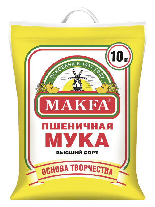 Мука Makfa пшеничная высший сорт, 10кг