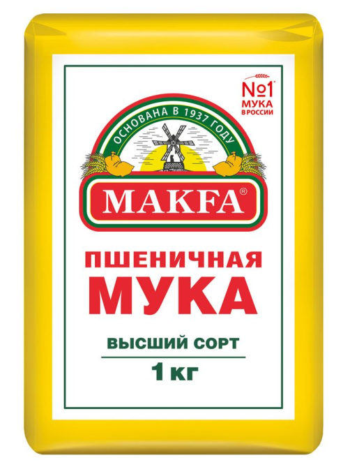 Мука Makfa высший сорт, 1кг