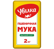 Мука Увелка пшеничная хлебопекарная высший сорт, 2кг