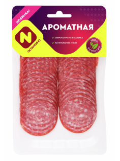 Колбаса Останкино Ароматная сырокопченая нарезка, 100г