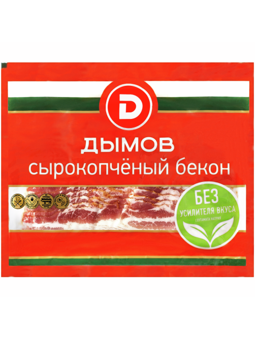 Бекон Дымов сырокопченый нарезка, 500г