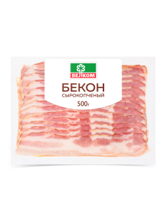 Бекон Велком сырокопченый нарезка, 500г