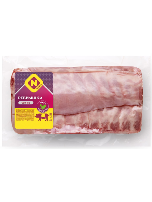 Ребрышки свиные Останкино охлажденные, ~2кг