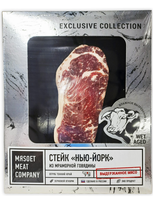 Стейк говяжий без кости Myasoet Meat Company Нью-Йорк охлажденный, 400г