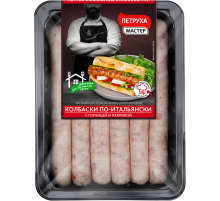 Колбаски куриные Петруха По-Итальянски с горчицей и паприкой охлажденные, 600г