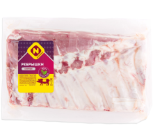 Ребра свиные Останкино крупный кусок охлажденный, ~2.05кг