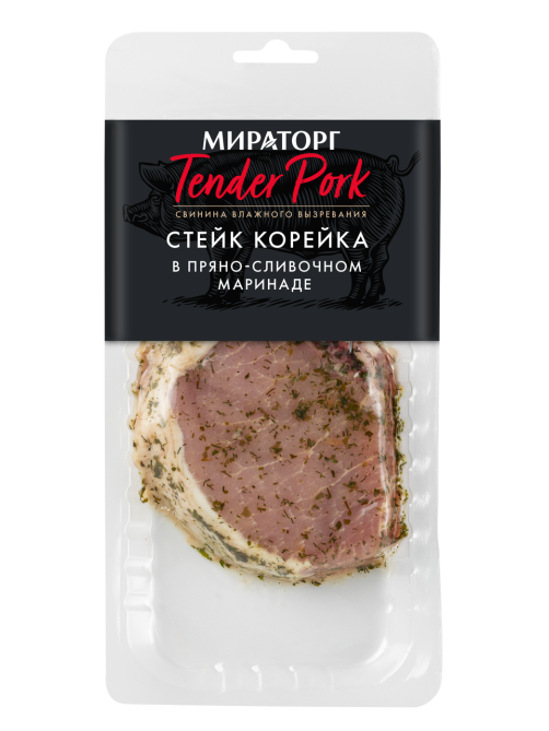 Стейк Мираторг Корейка Tender Pork в пряно-сливочном маринаде охлажденный, 250г