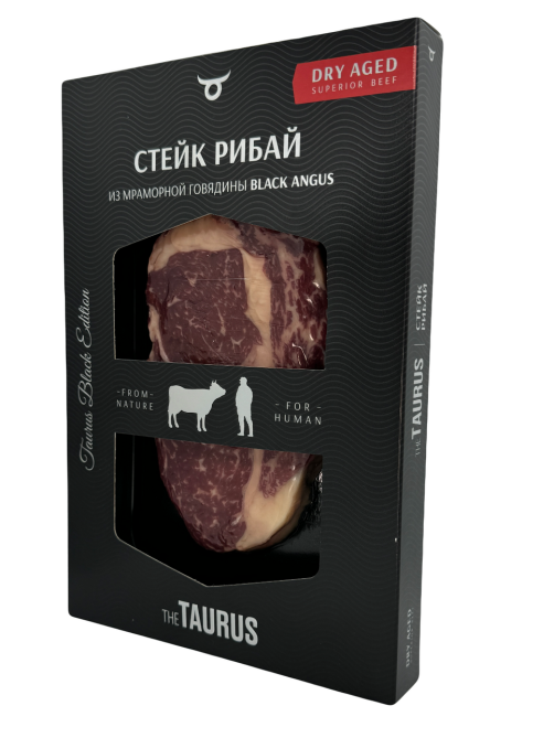 Стейк из говядины Taurus Рибай Dry Aged категории А, 350г
