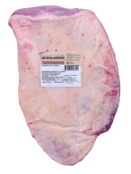 Внешняя часть бедра говяжья Мираторг Black Angus охлажденная, ~4кг