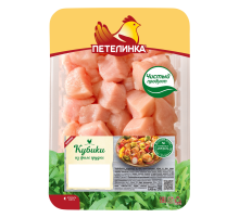 Кубики из филе грудки Петелинка охлажденные, 450г