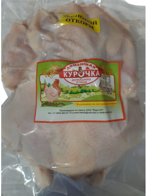 Тушка цыпленка-бройлера Домашняя курочка 1 сорт охлажденная, ~1.5кг