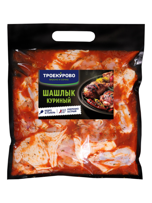 Шашлык цыпленка-бройлера Троекурово голень и бедро охлажденный, ~1.4кг