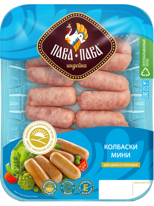Колбаски Пава Пава мини, 330г