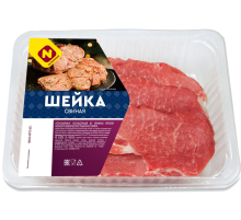 Шейка свиная Останкино нарезанная охлажденная, ~1.3кг