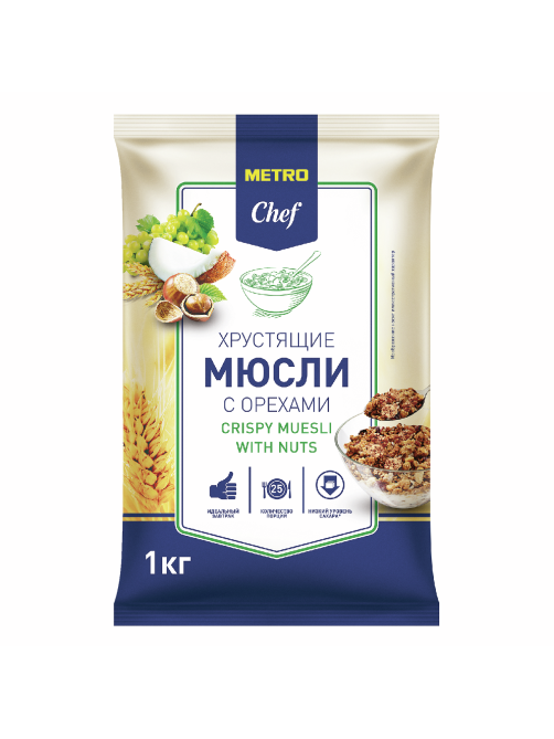 METRO Chef Мюсли хрустящие с орехами, 1кг