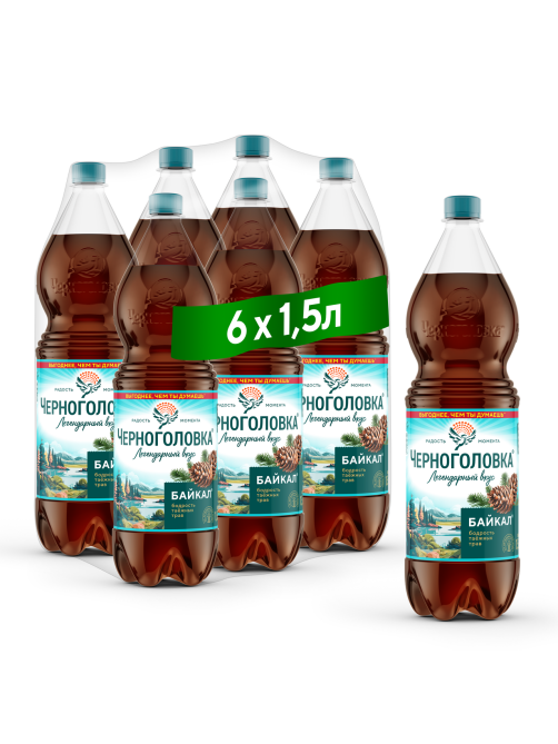 Лимонад Черноголовка Байкал газированный, 1.5л