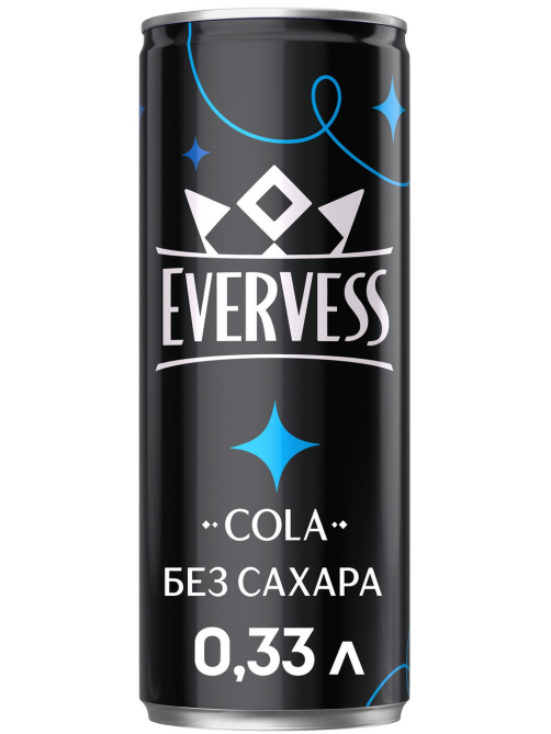 Напиток Evervess Cola без сахара газированный, 330мл