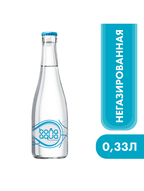 Вода BonaAqua питьевая негазированная стекло, 330мл