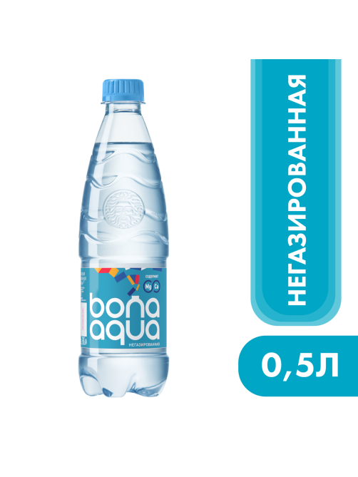 Вода BonaAqua питьевая негазированная, 500мл