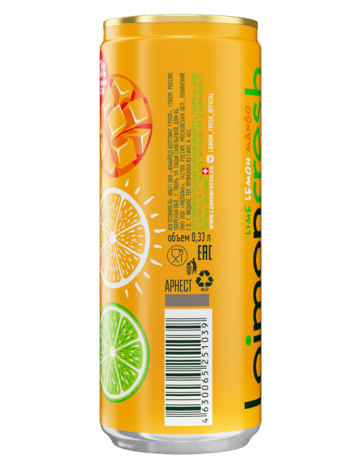 Напиток Laimon Fresh Fresh манго газированный, 330мл