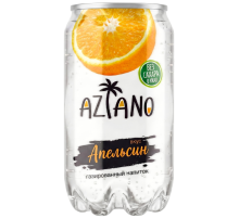 Напиток Aziano со вкусом апельсина газированный, 350мл